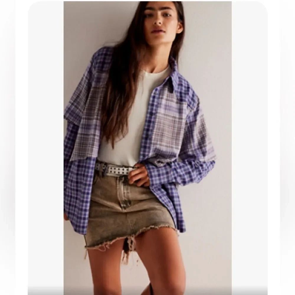 We The Free Layer It Up Plaid Top
Free People size Small